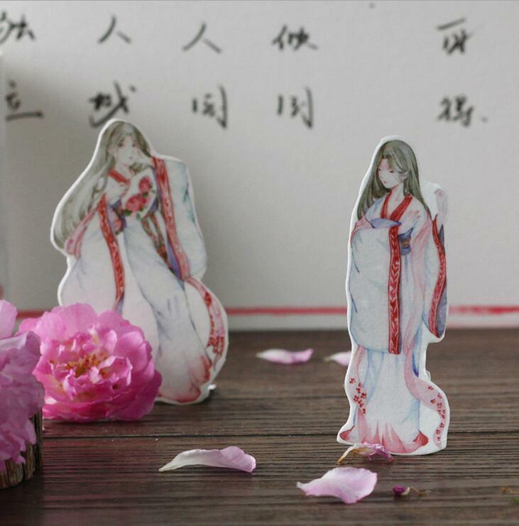 Chinese style figures stickers Paper Tape decorative diary cosmetic Tape 7cm