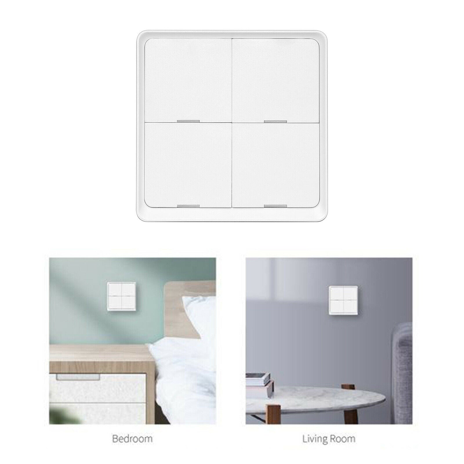 4 Gang Smart Wireless 12 Scene Remote Switch Panel On/Off Button Controller
