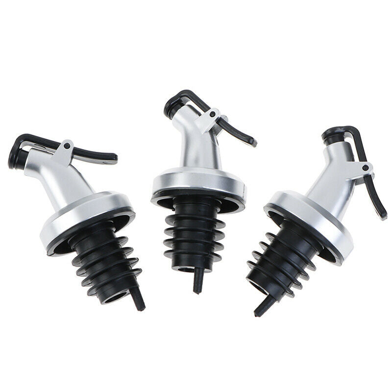 3pcs Stainless Steel Wine Bottle Stopper Liquor Bottle Pourer Stopper Dis.l8