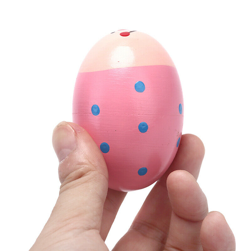 Kids Wooden Baby Music Toys Children Random Colors Wooden Sand Eggs Instr.l8