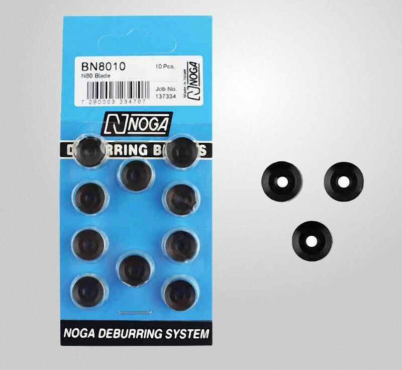 New NOGA BN8010 Double Edge Cutting Deburring Tool 10Pcs N80 Blades