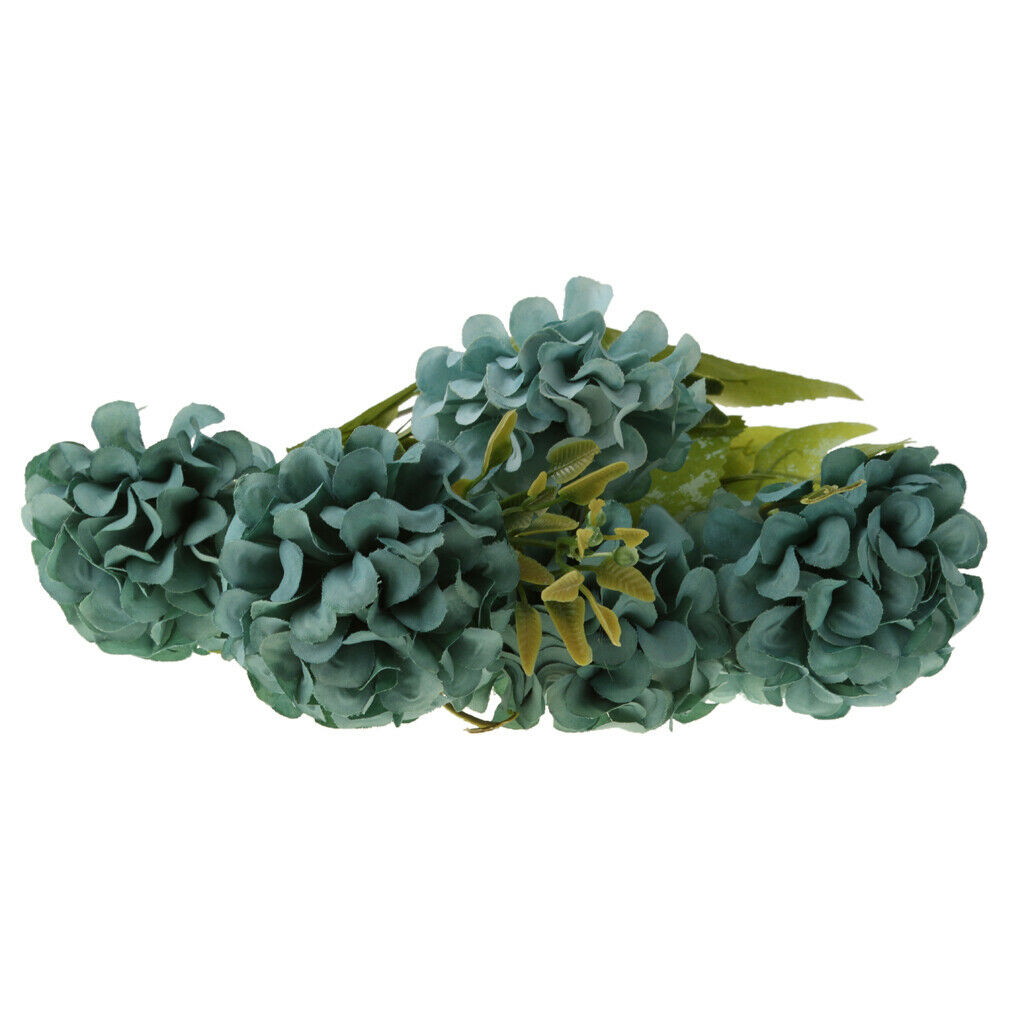 Artificial Chrysanthemum Ball Silk Flowers Bouquet for Home Decor Blue