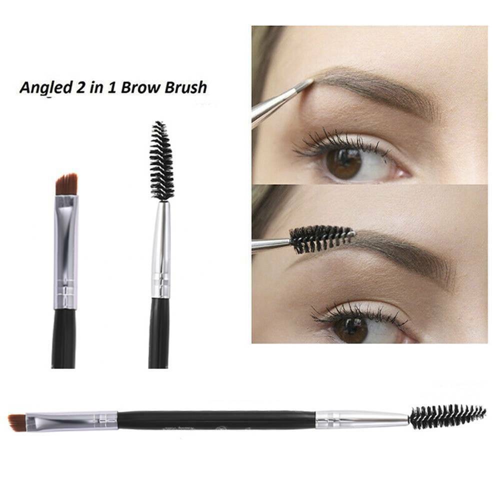 Beauty Makeup Tool Eyebrow Brush Wand Brow Angled Eyelash Double-Ended Brushes