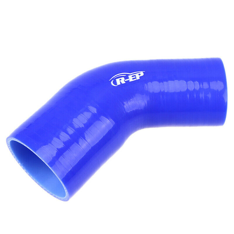 1PC Blue Variable diameter elbow Silicone hose 45 degree 2.5"-2" reducer COUPLER