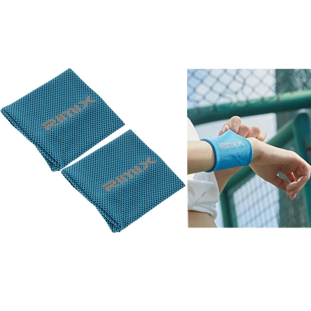 2-pack Cooling Wristband Sweatbands Wrist for Football, Basketball,
