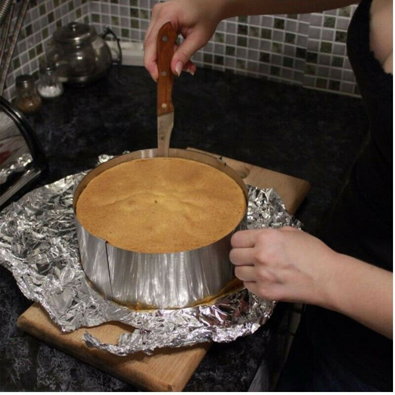 Retractable Stainless Steel 1 Pc Circle Mousse Ring Baking Tool Cake Mould M_DD