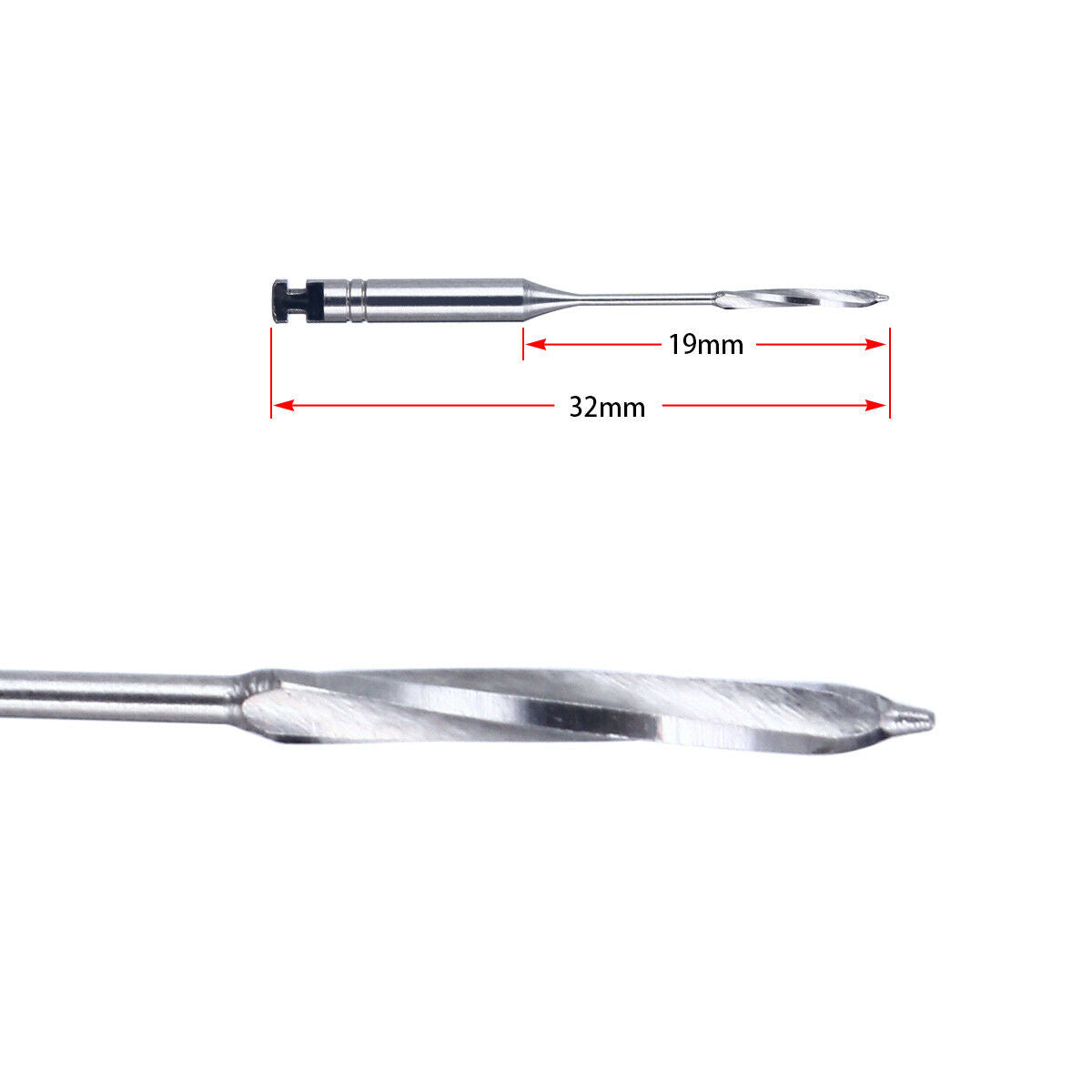 10 X Dental Peeso Reamer Root Canal Drill Bur 32mm #2 Stainless Steel for Endo