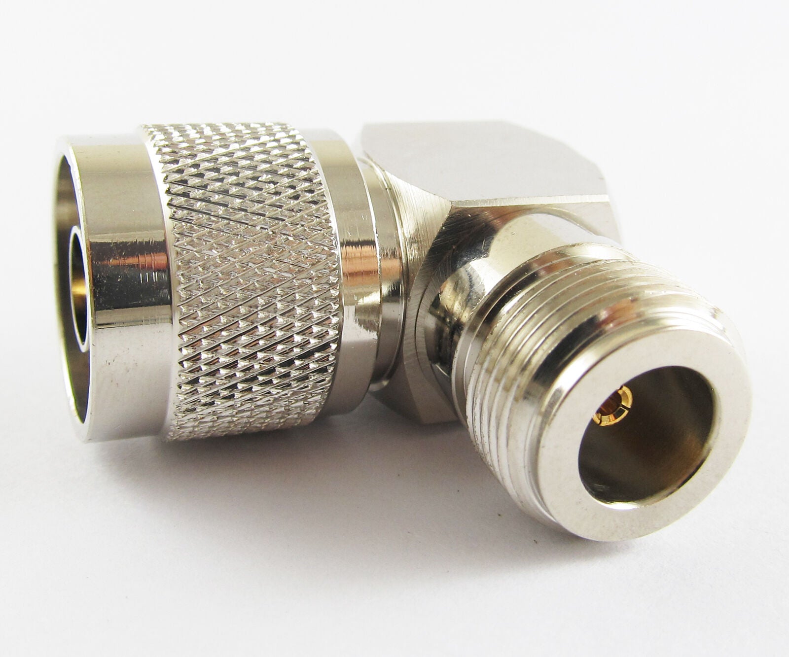 1pc Brass N Male Plug to N Jack Female Right Angle RF Coaxial Adapter Connector