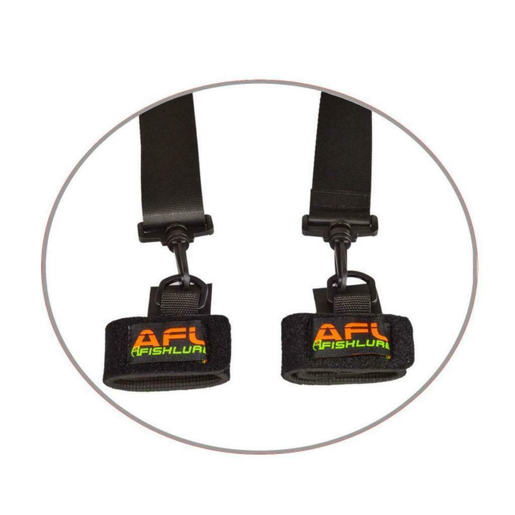 2 Pieces Fishing Rod Strap with  Fishing Rod Carrier Bands Black