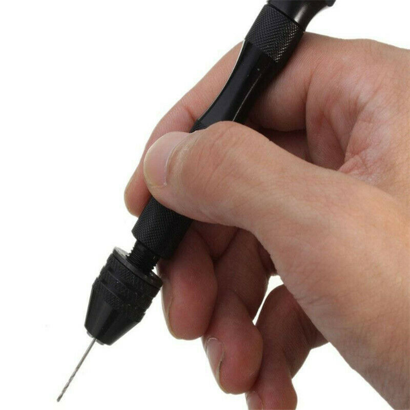 49Pcs Micro Pin Vise Hand Twist Drill Bit Hobby 0.5-3mm Precision Rotary Tool