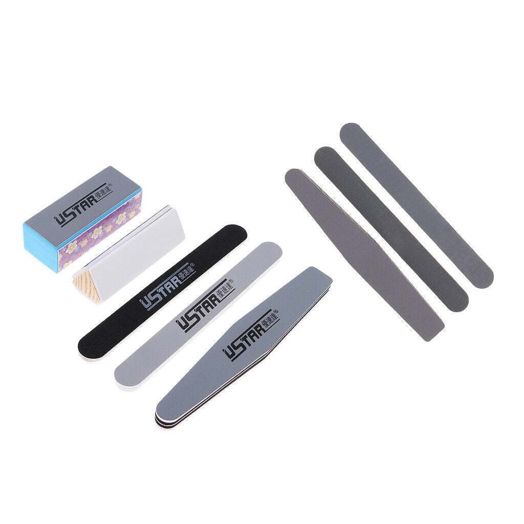 11 Pieces Sanding Files Manicure Nail Art UV Gel Polisher Buffer Tool Kit