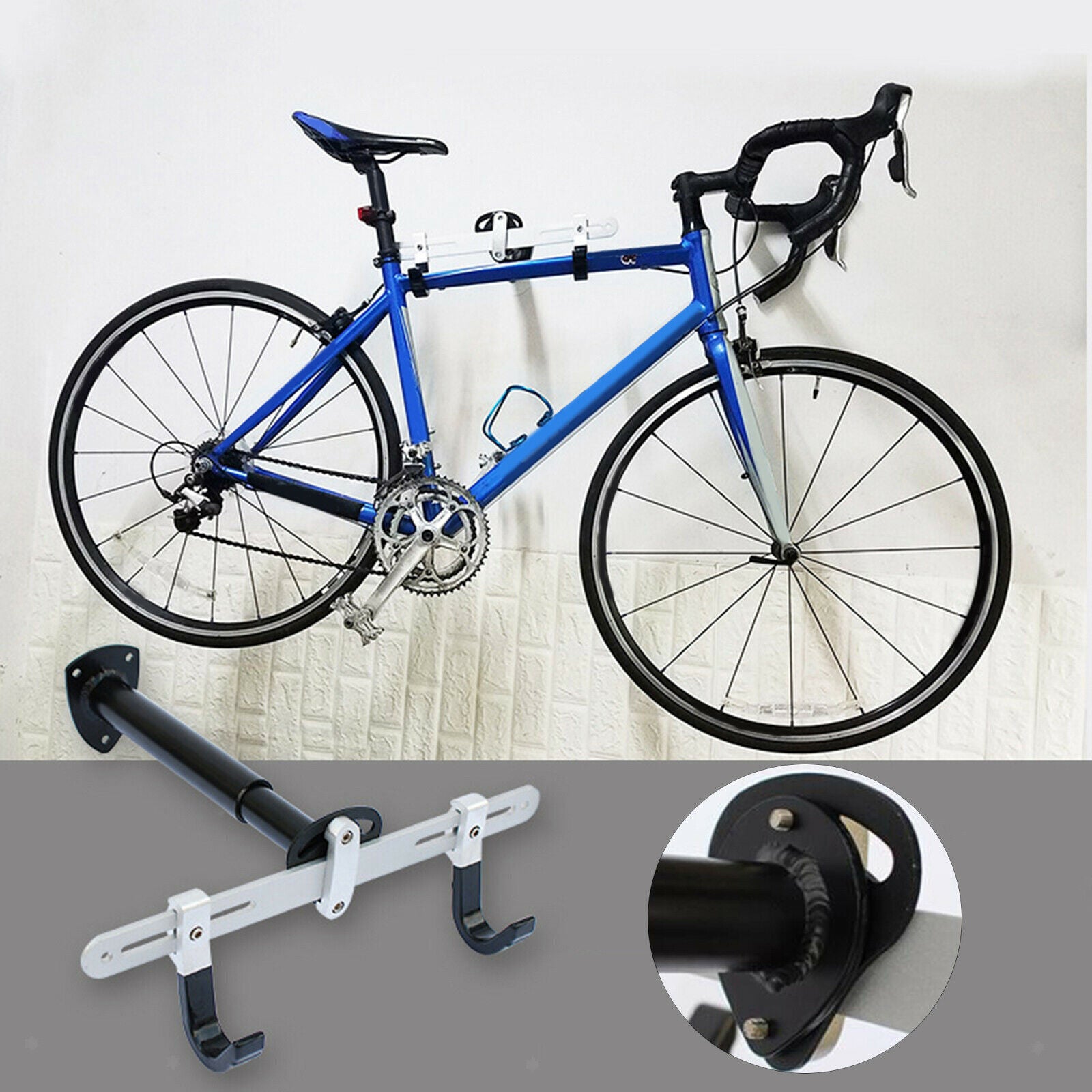 Bike Mountain Hanger Horizontal Rack Bike Hook Garage Shed with Screws