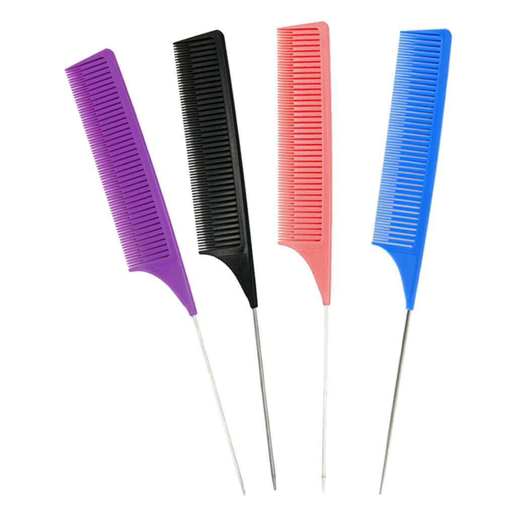 4x Fine Weave Highlighting Foiling Hair Combs for Hair Coloring Hair Combs