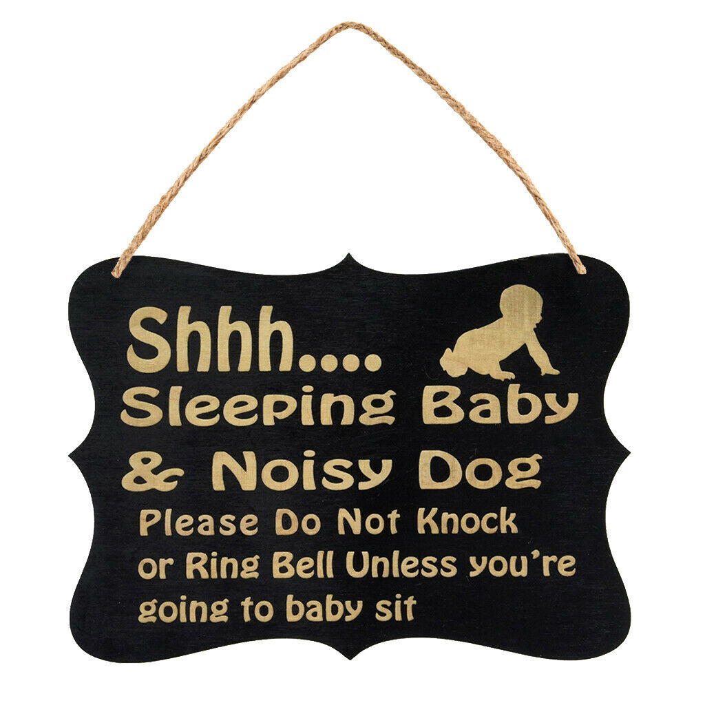 Sleeping Baby Door Sign Do Not Disturb Hanger Sign, Baby Room Door Hanging Sign,