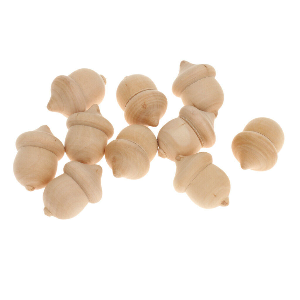 10pcs Unpainted Acorns Charms Wedding Party Hanging Ornaments DIY 40x25mm