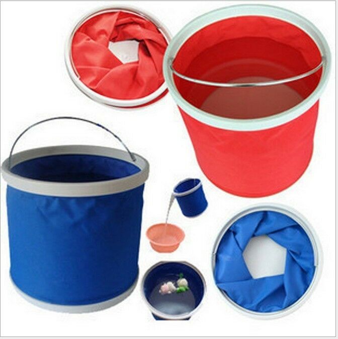Outdoor Camping Fishing Car Washing Folding Collapsible Barrel bucket 11L CAR026