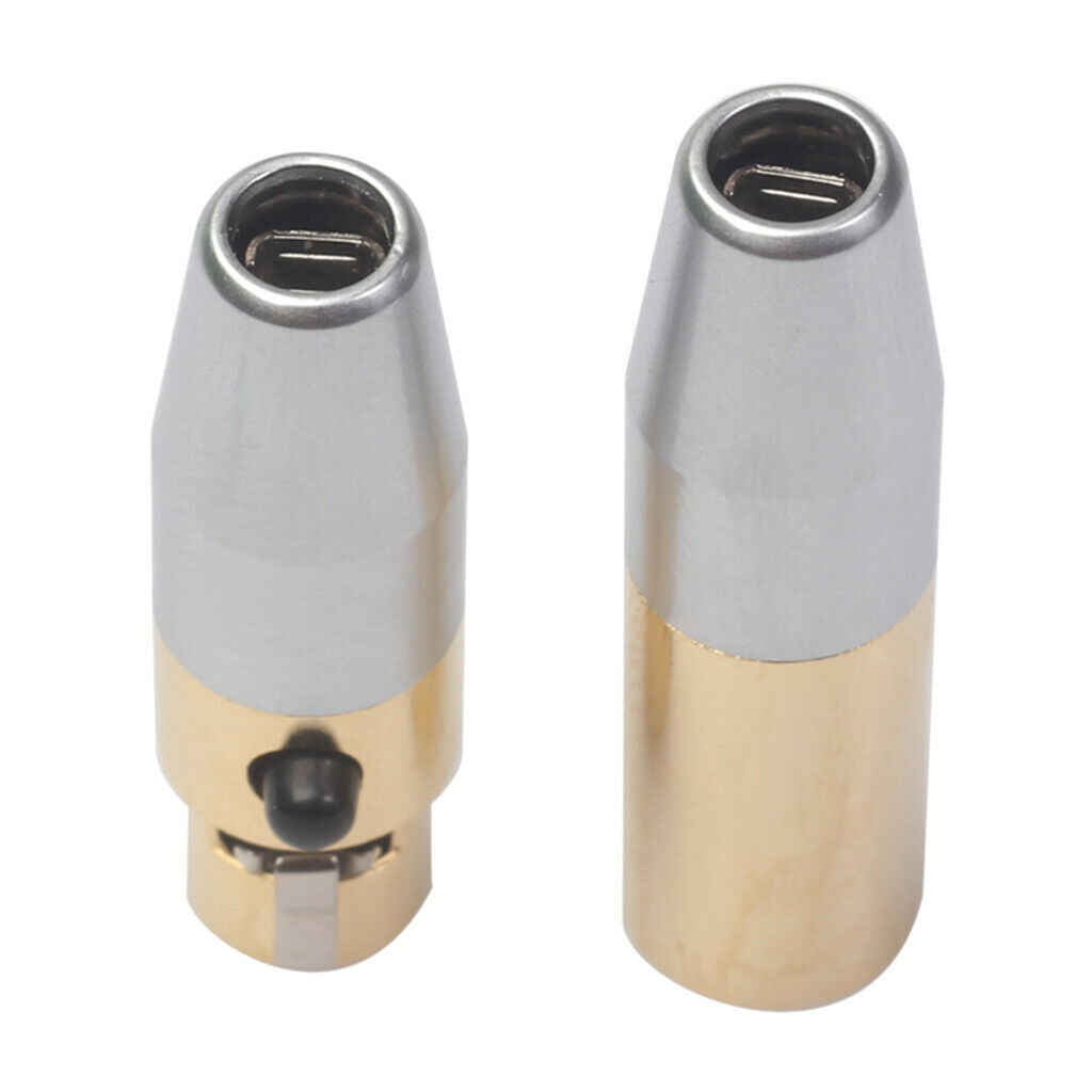 2x XLR Male Female 3Pin Audio Soldering Plug Pure Copper Shell Mic Cable