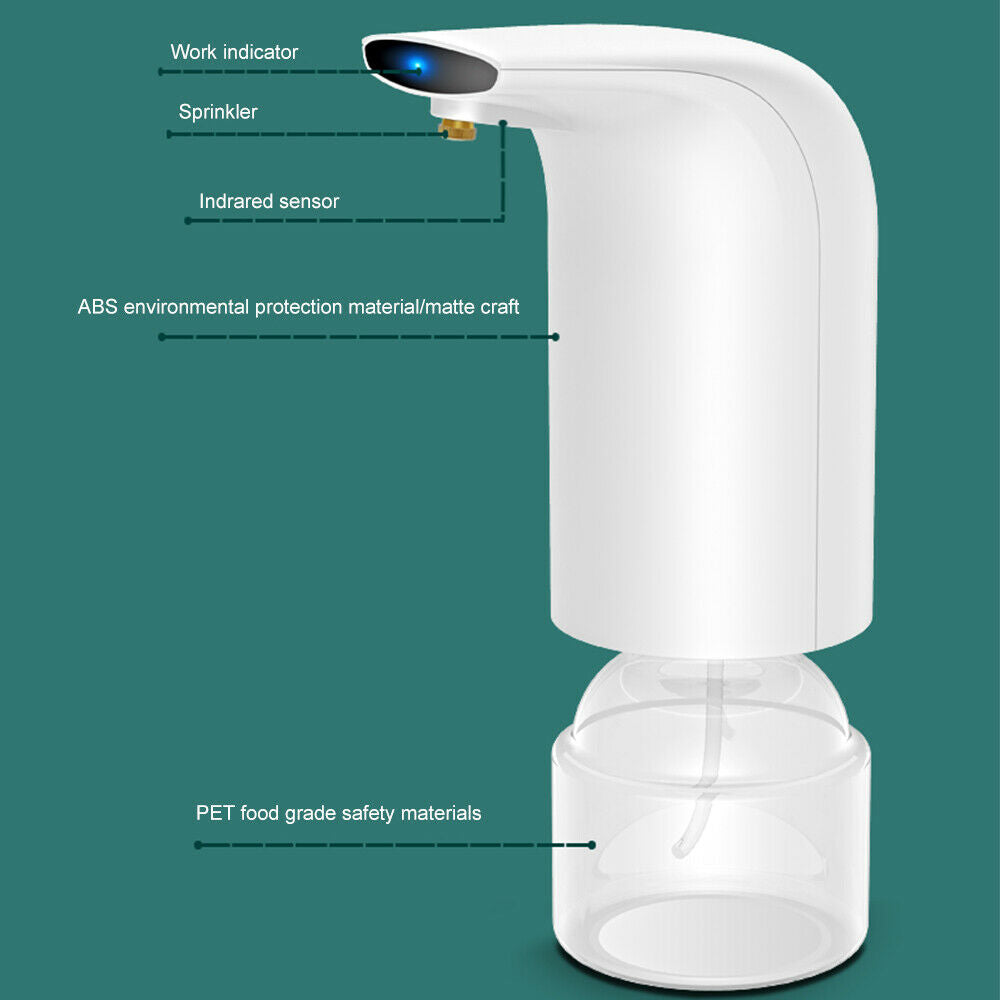 300ML Automatic Soap Dispenser Sensor Spray Machine Household Rechargeable