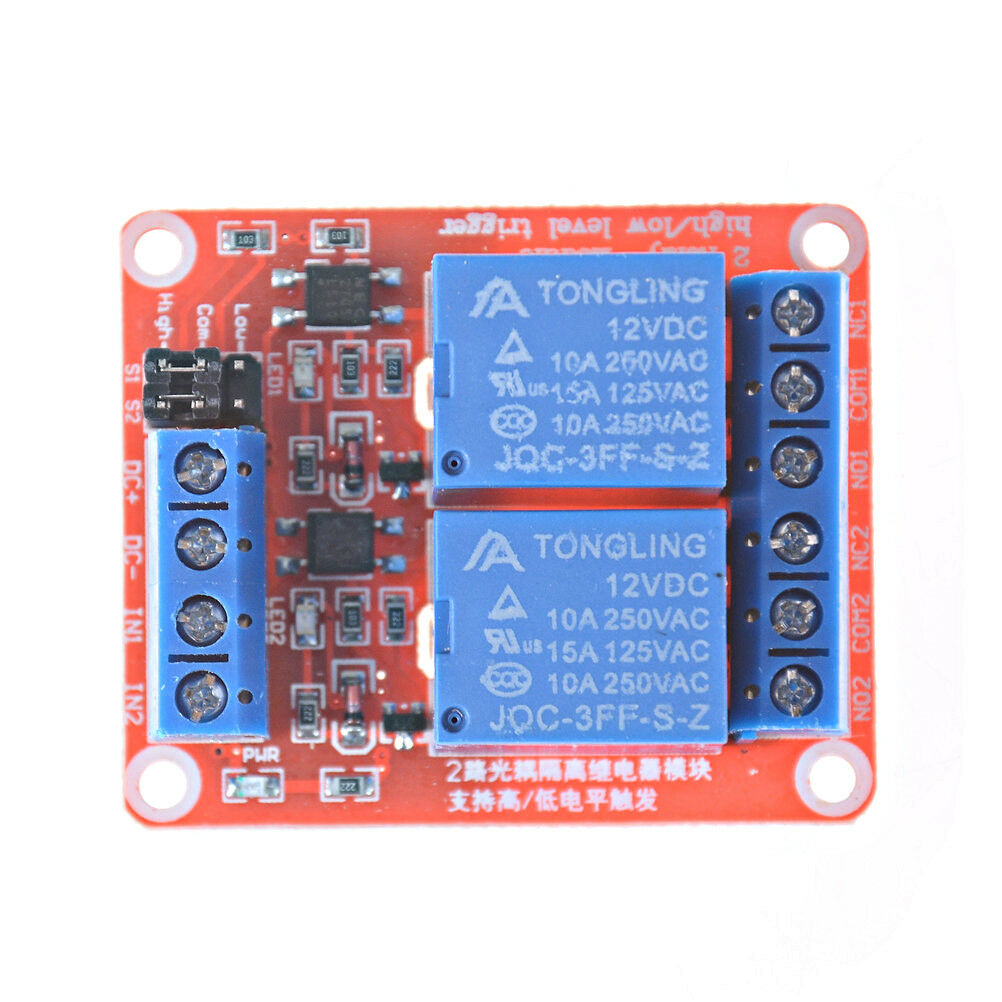 2 Channel 12V Relay Module Board Shield With Optocoupler Support Trigger Rela SJ