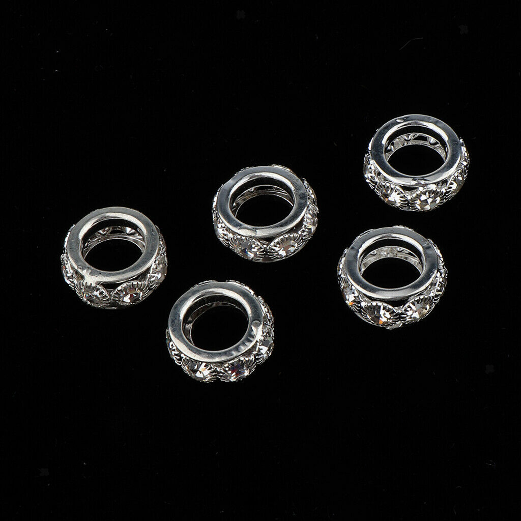 5pcs Dreadlock Hair Beads Hair Braid Rings Cuff Clips Beard Hair Decoration