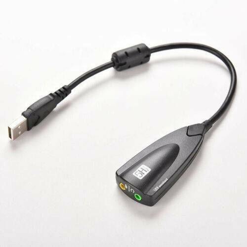 USB To 3.5mm Mic/Headphone Jack Stereo Headset Audio Adapter 7.1 Sound Card Hot@