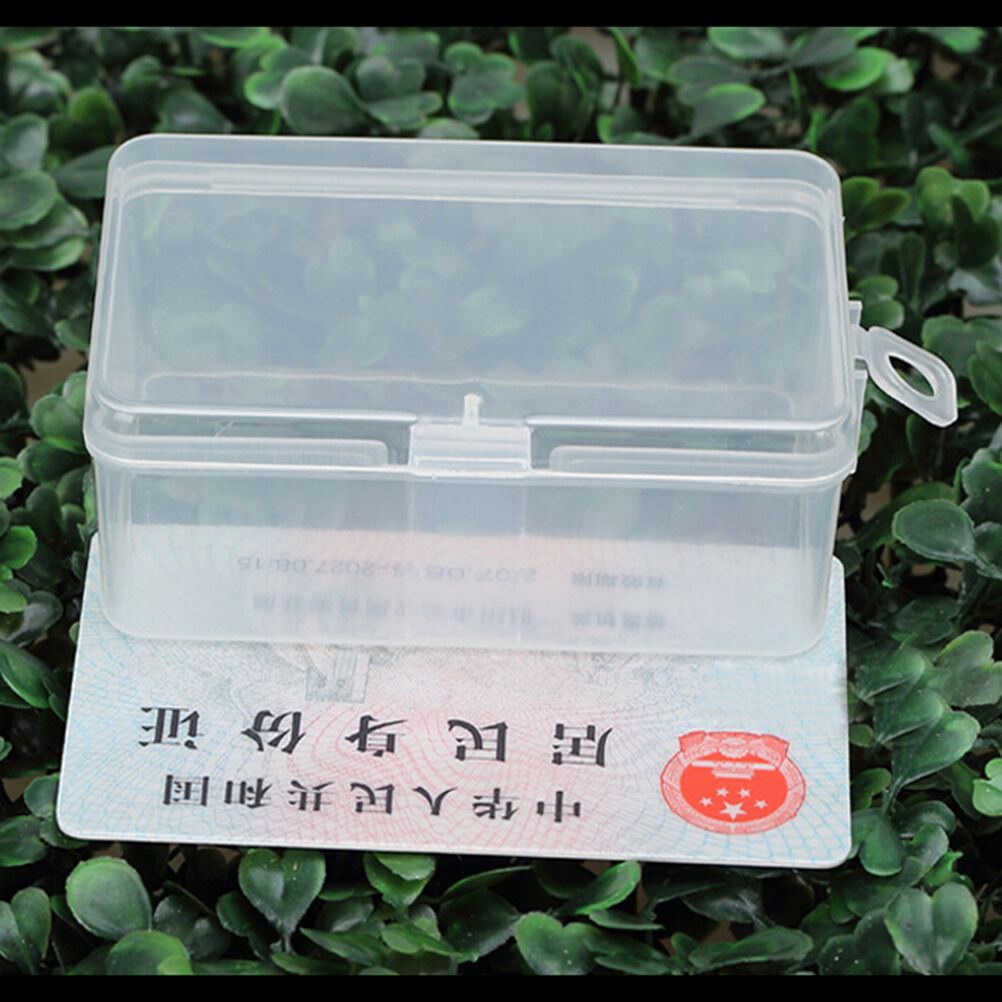 Plastic Transparent Storage Box Collection Container Case Part Box With Ho.l8