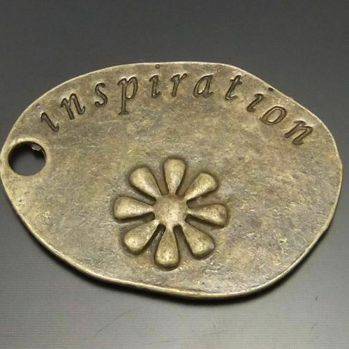 Retro Bronze Engraved Inspiration Alloy Pendants Jewelry Findings 39x28mm 10PCS