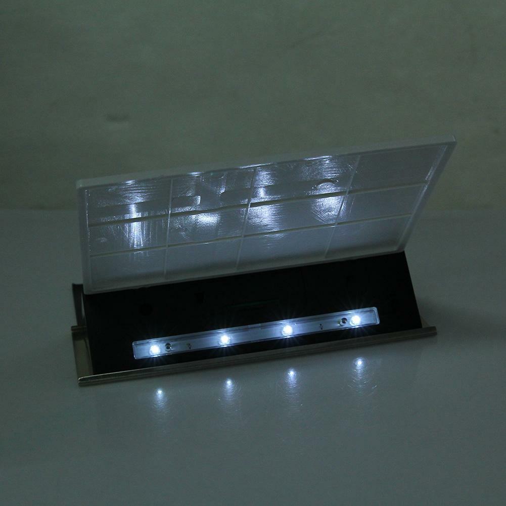 LED Solar Power Number Doorplate Light Outdoor House Signs Wall Lamp Waterproof