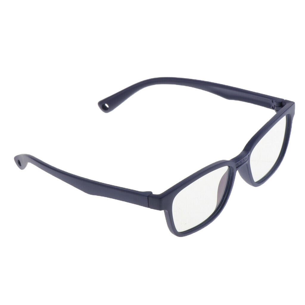 Kids Eyeglasses Anti Blue Light Silicone Frame Flexible Glasses Dark Blue