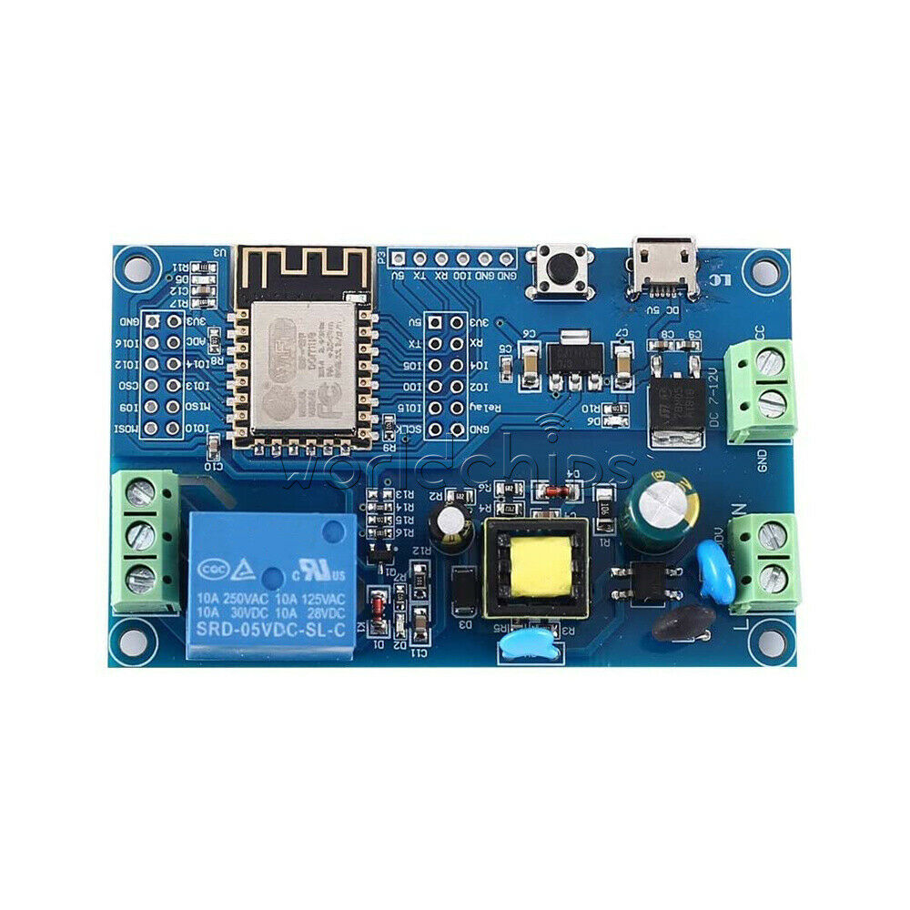 ESP8266 Power Supply WIFI Single-channel Relay Module ESP-12F Development Board