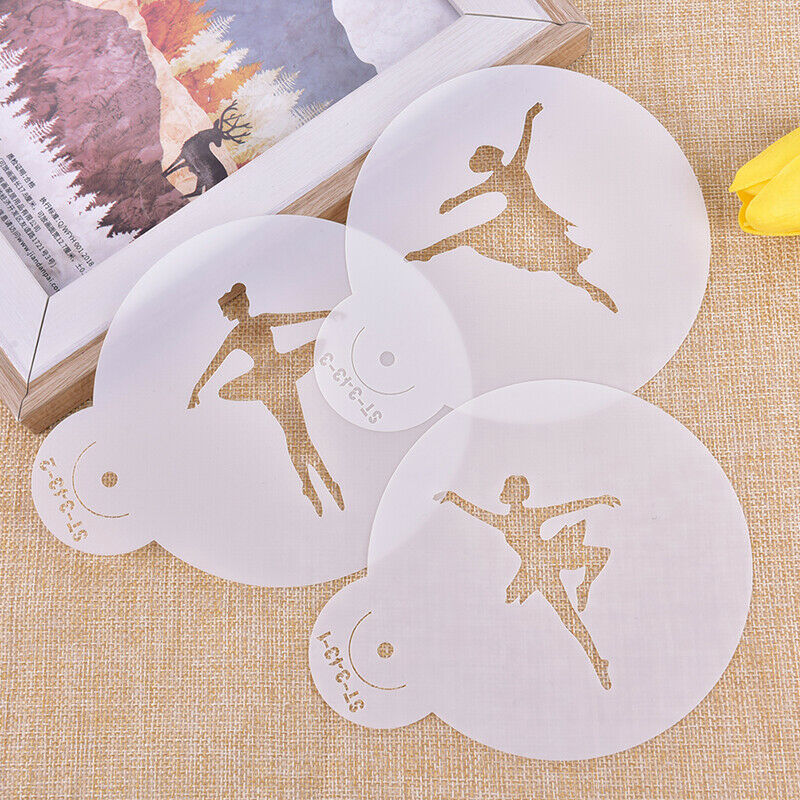 3PCS Sugar Cake Decoration Icing Sugar Hollow Out Coffee & Cookie Garland.l8