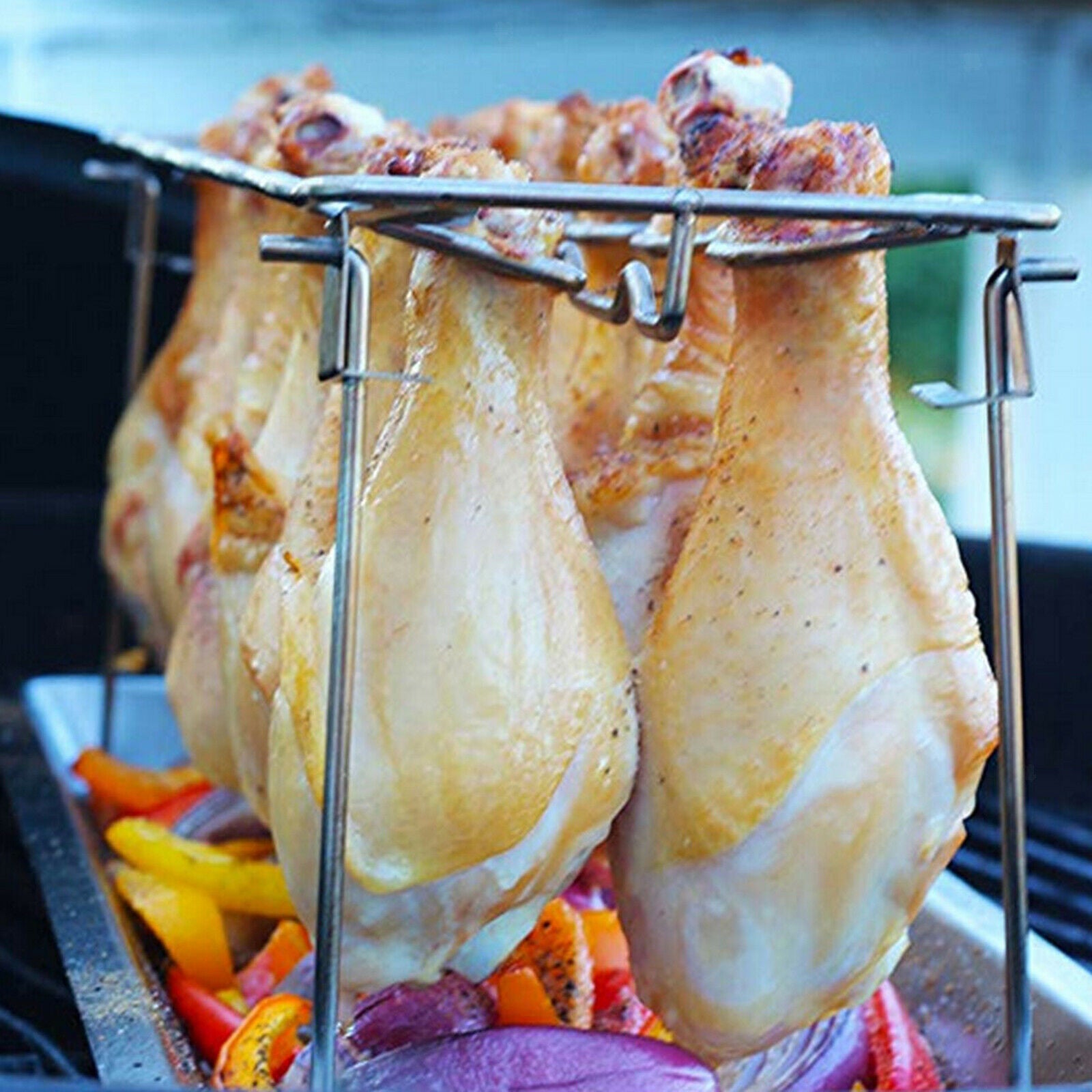 Chicken Leg & Wing Holder Roasting Grill for Smoker Grill or Oven Outdoor