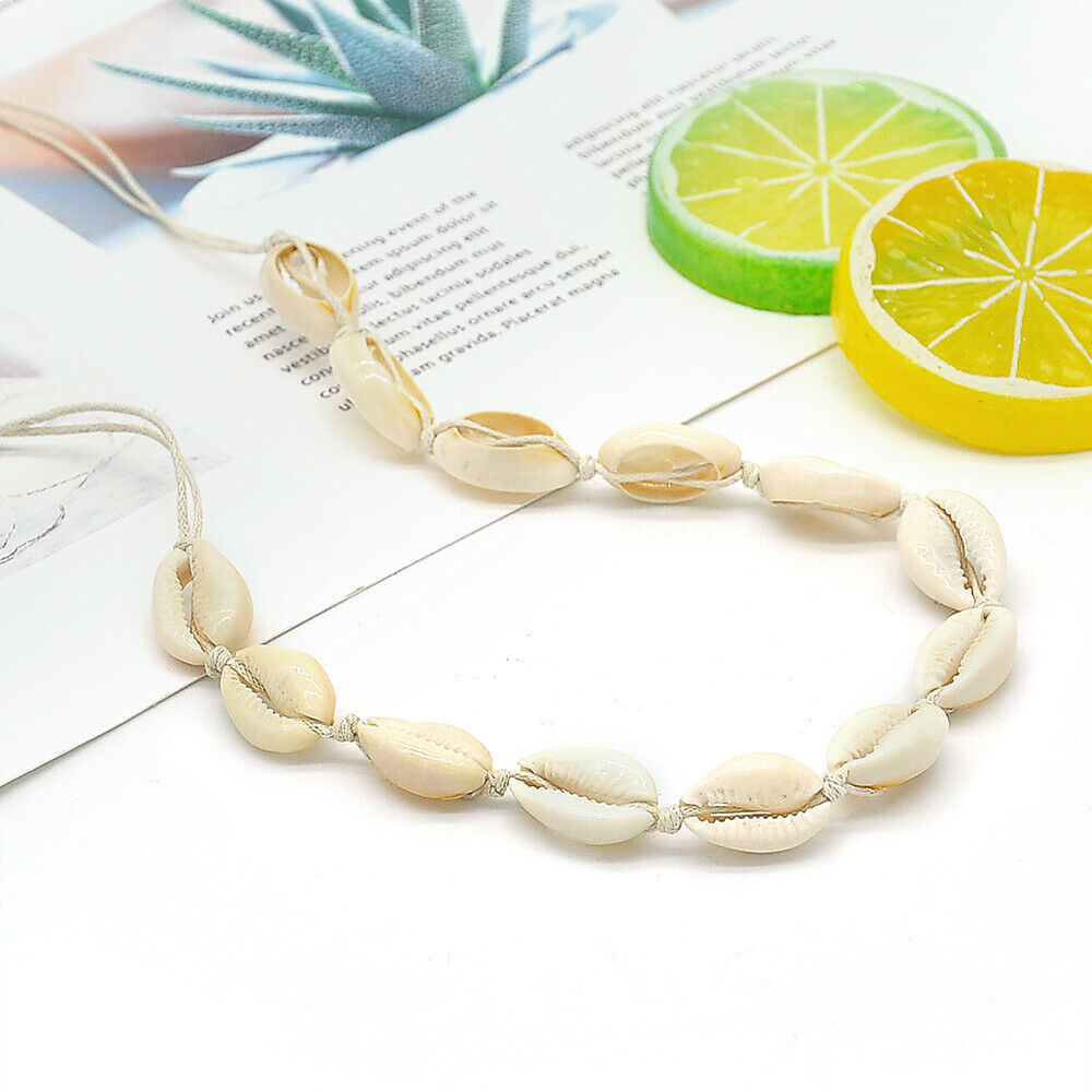 Natural Shell Boho Sea Shell Conch Pendant Collar Choker Beach Necklace Jewelry