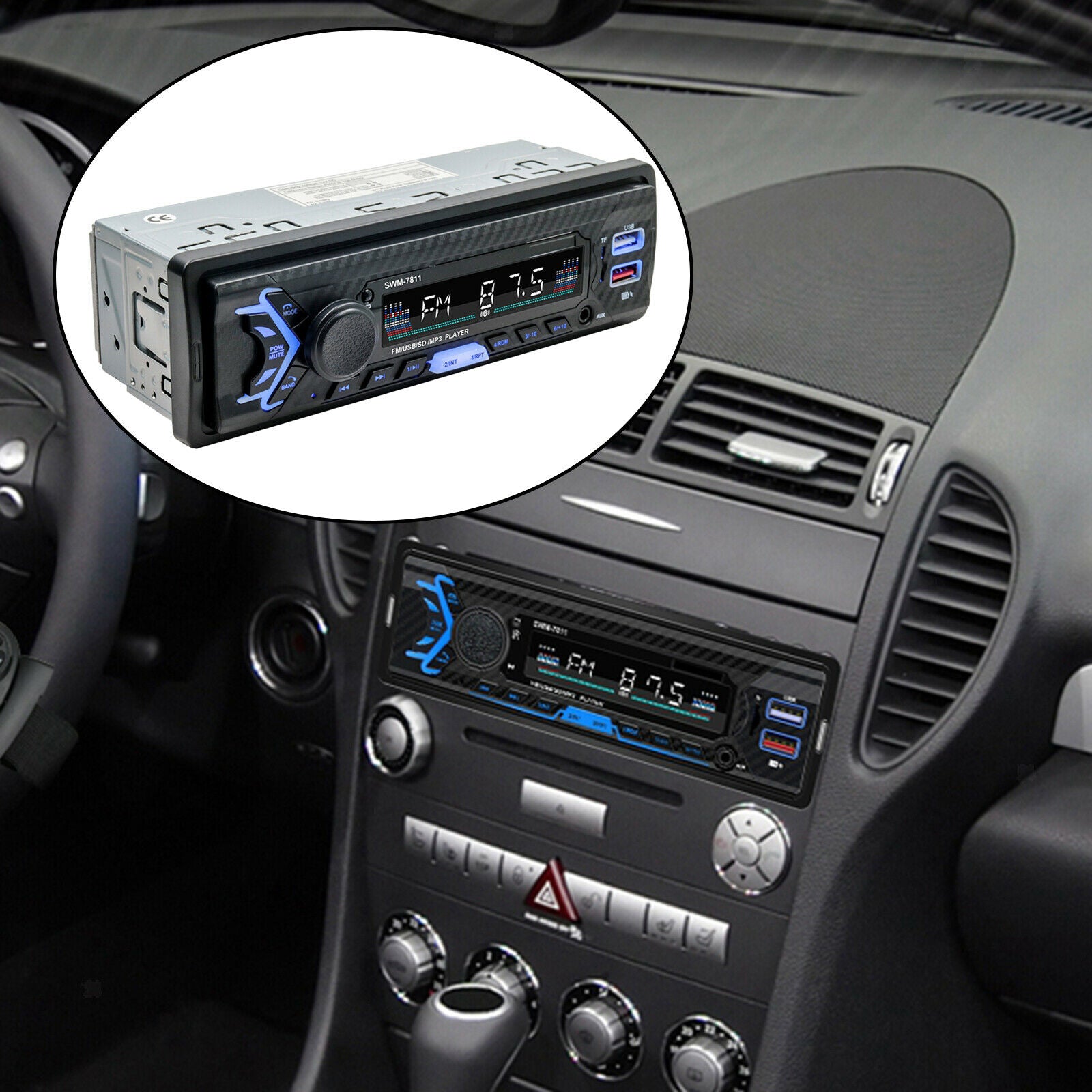 Car 12V Bluetooth USB MP3 Player Receiver Multimedia with Remote Control
