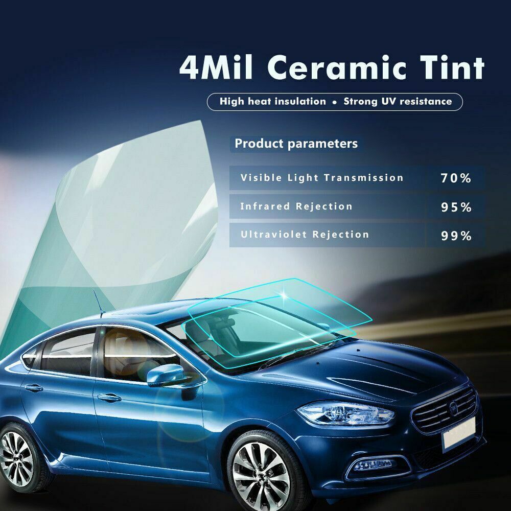 4mil Light Blue Nano Ceramic Film VLT70% Car Window Tint Film Heat Reduction