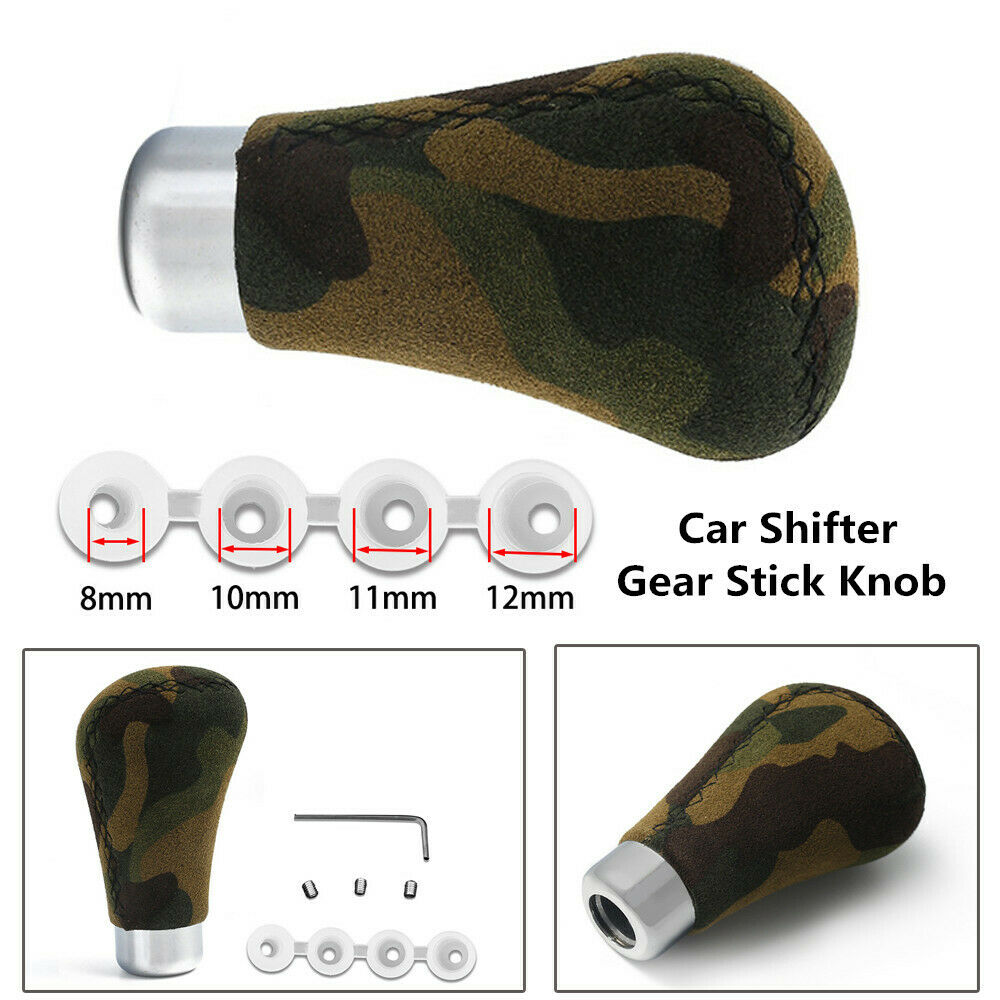 Army Camouflage Auto Car Shifter Gear Stick Knob Head Manual Automatic Leather
