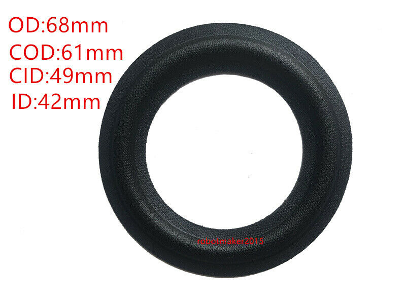 68mm cloth Surrounder  for 2.5" 2"5 2.5inch 2.5 inch Woofer Edge Audio Repair