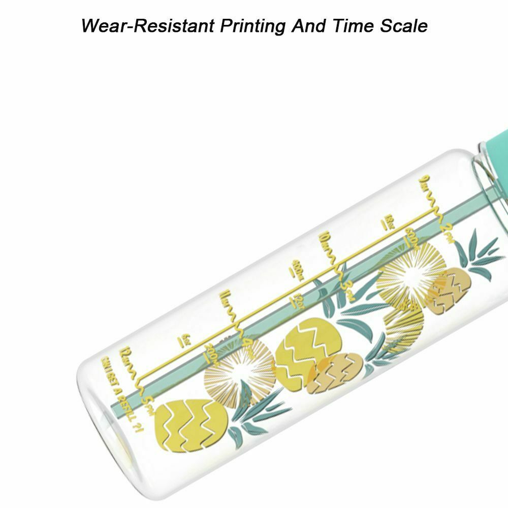 Outdoor Leakproof Portable BPA Free Sports Water Bottle Fruit Pattern Cup Straw