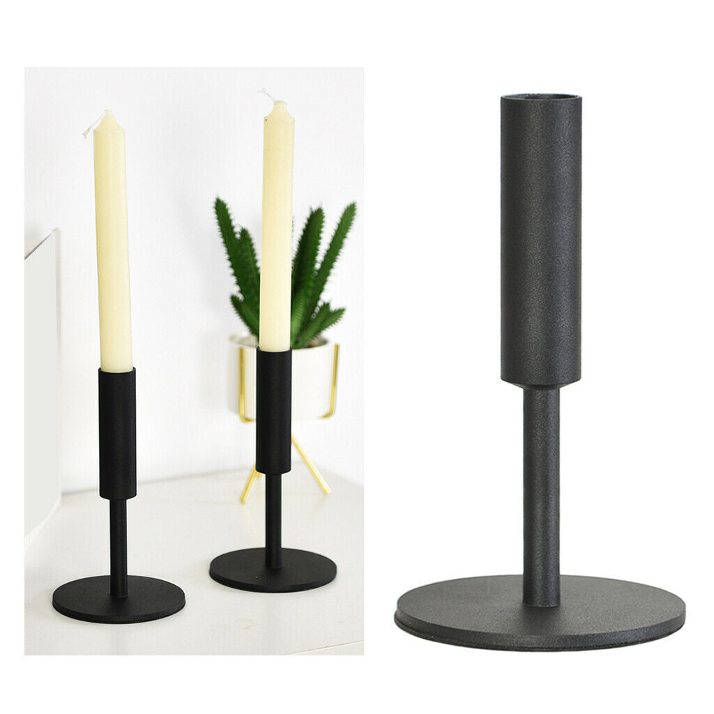 Retro Wrought Iron Candle Holders Single-head Candlestick Desktop Decoration