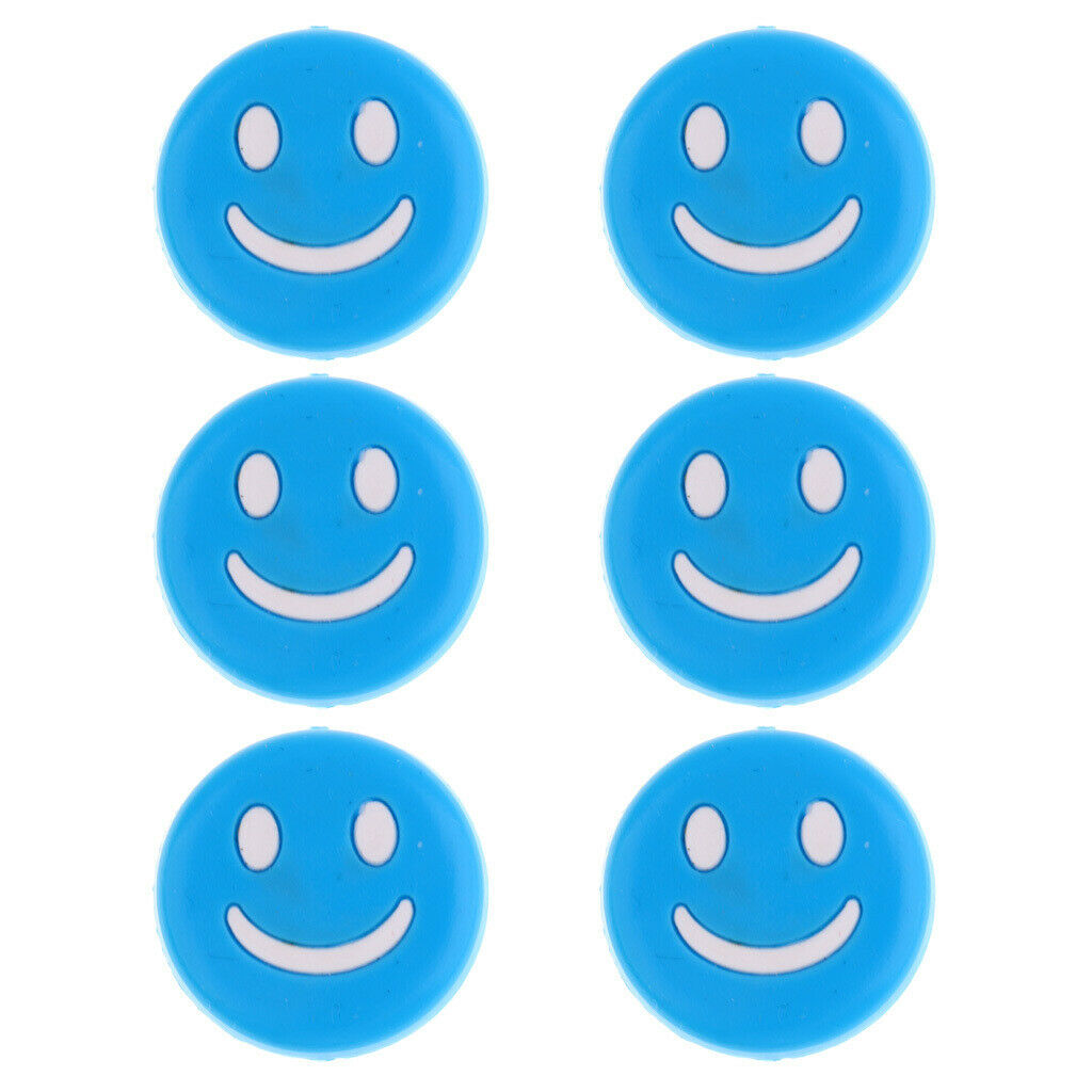 18Pcs Happy Face Silicone Tennis Racket Vibration Dampener Shock Absorber