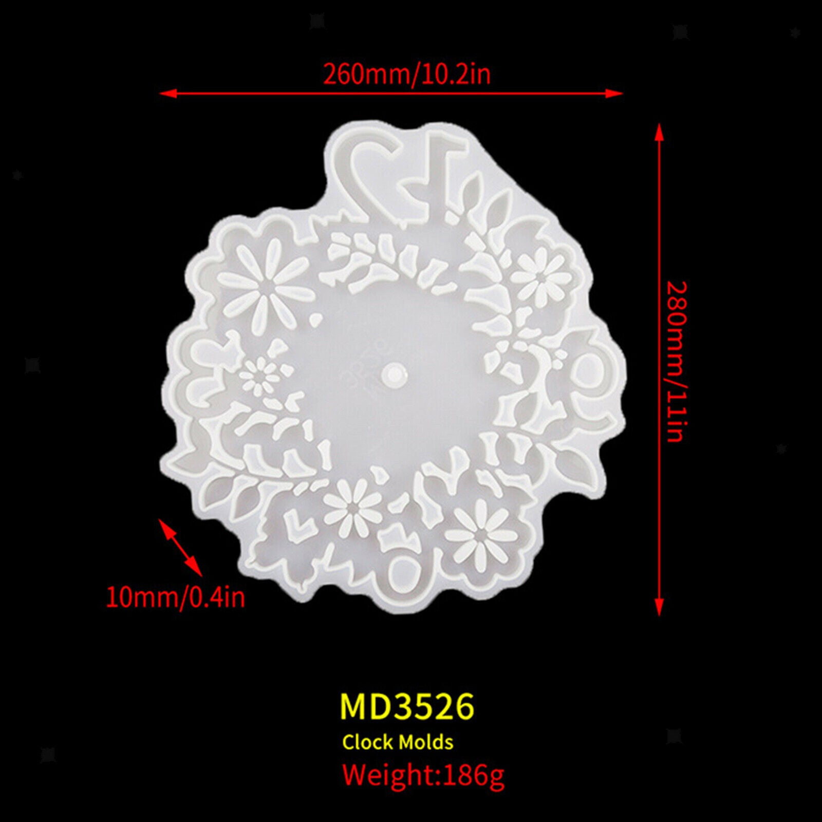 Silicone Clock Mold Handmade DIY Epoxy Molds for Jewelry Home Ornaments