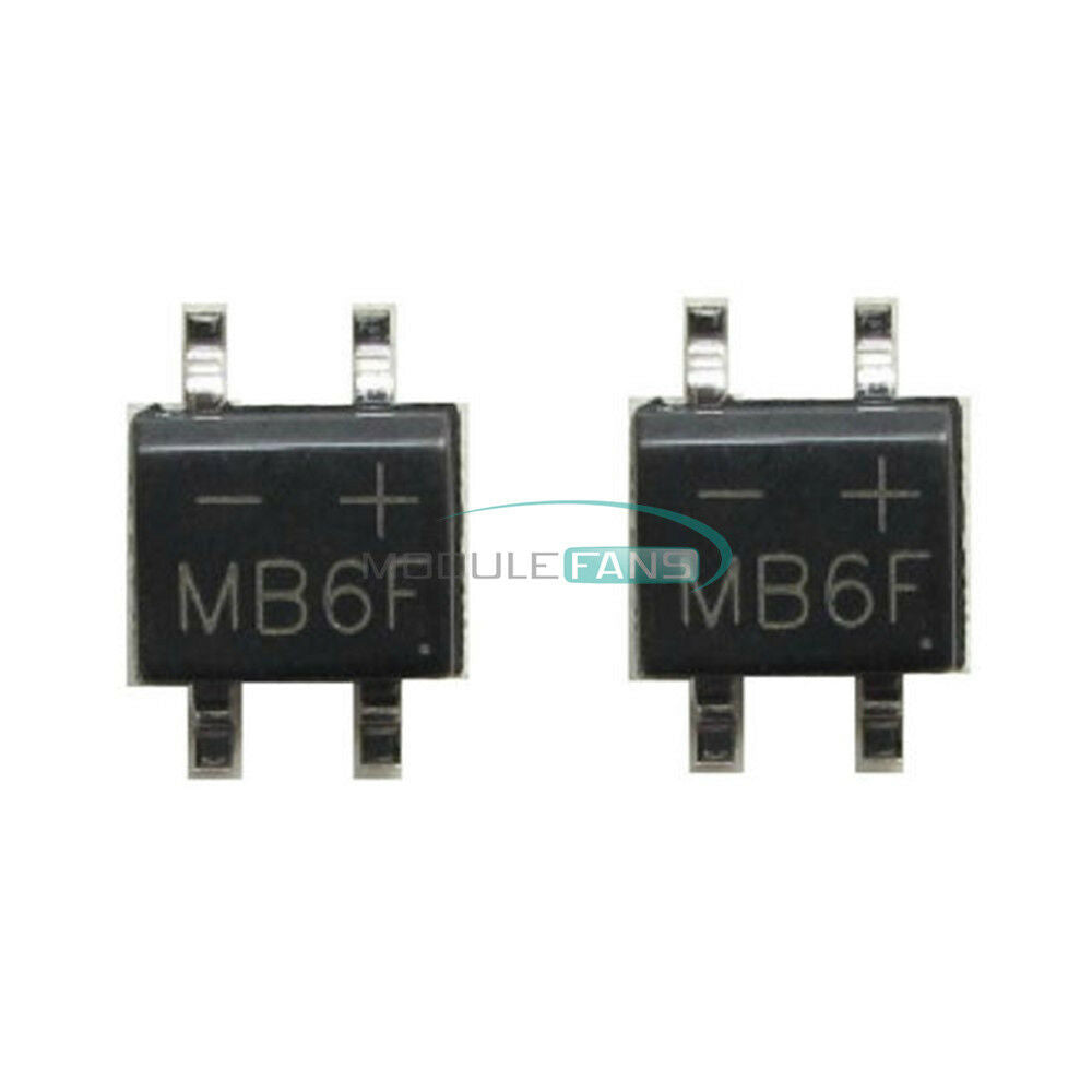 50PCS MB6F 0.5A/600V SOP4 Bridge Rectifier MB6F