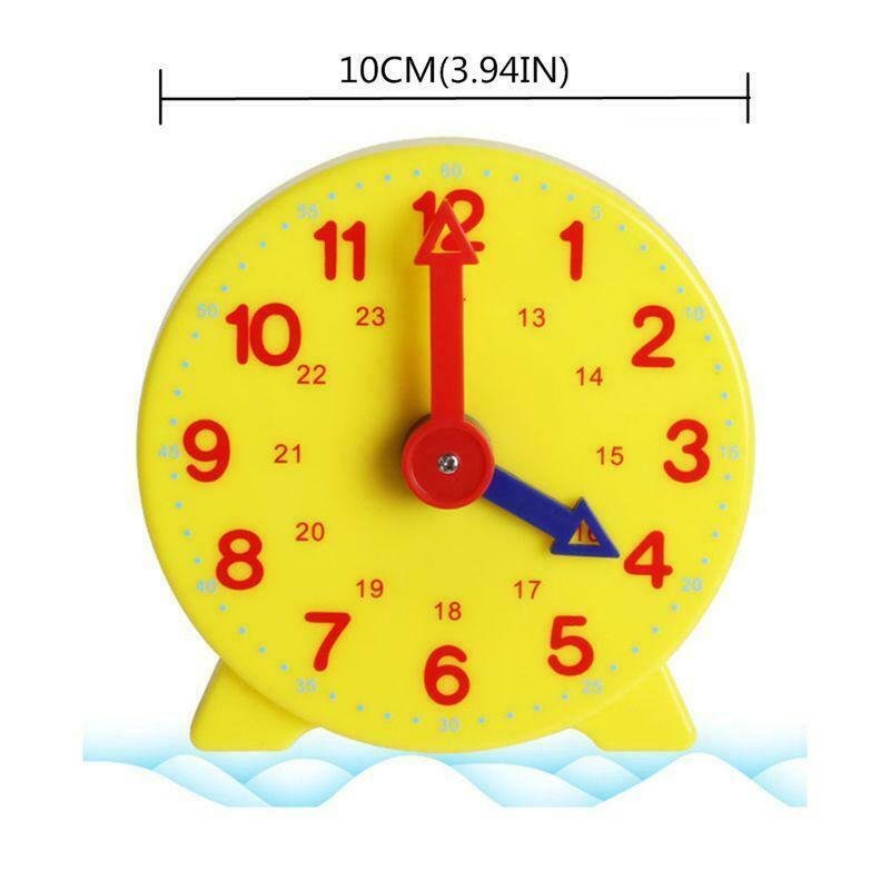 4 Inch Montessori Student Learning Clock Time Teacher Gear Clock 12/24 Hour