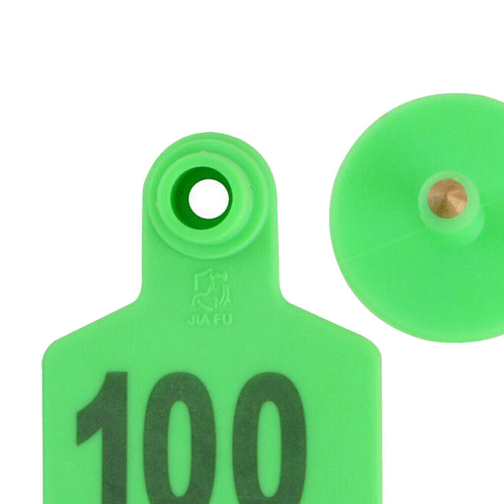 100 Pieces Pig Cow Cattles Livestock Ear Tags with Number 001-100