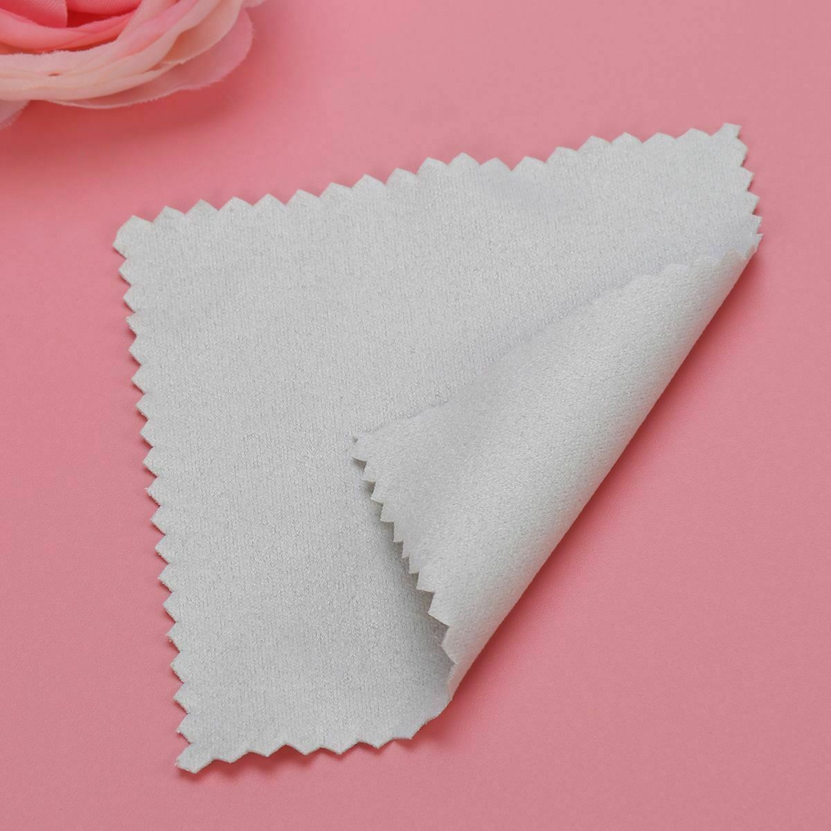 50pcs Grey Polishing Cloth Cleaner Jewellery Cleaning Cloth Anti-Tarnish Tool