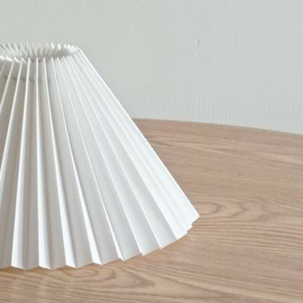 2X Cloth Lamp Shade Bouffant Lampshade Fanshaped Light Cover Office White_28cm