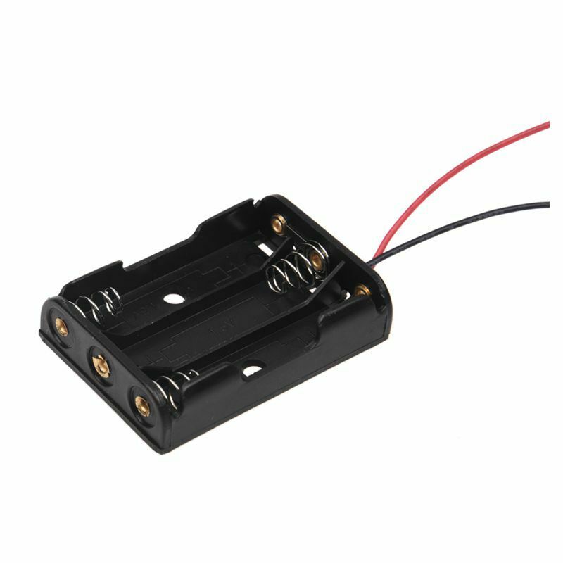 Replacement 3 x 1.5VAAA Plastic Battery Case Holder Wire F9E2E2