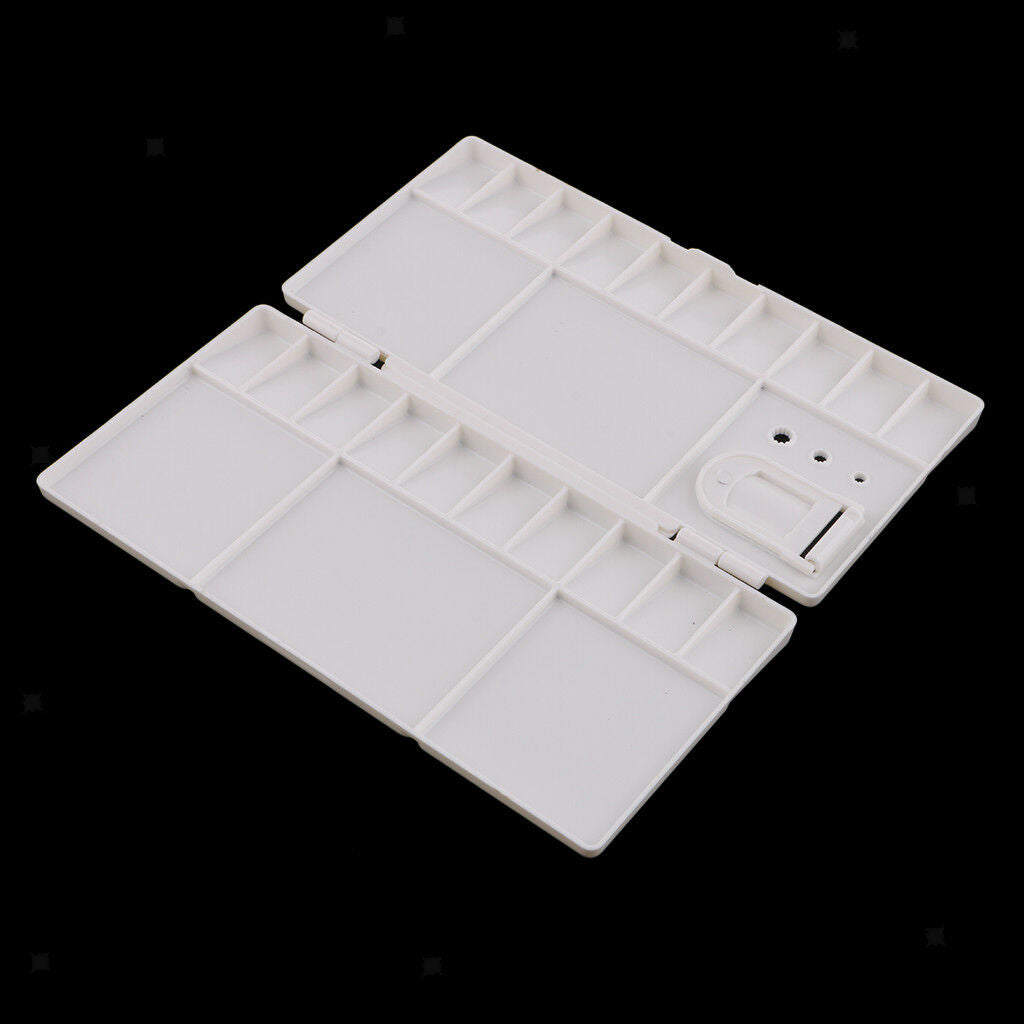 20Well Watercolor Palette Folding Paint Tray Plastic Art Painting Pallet Box