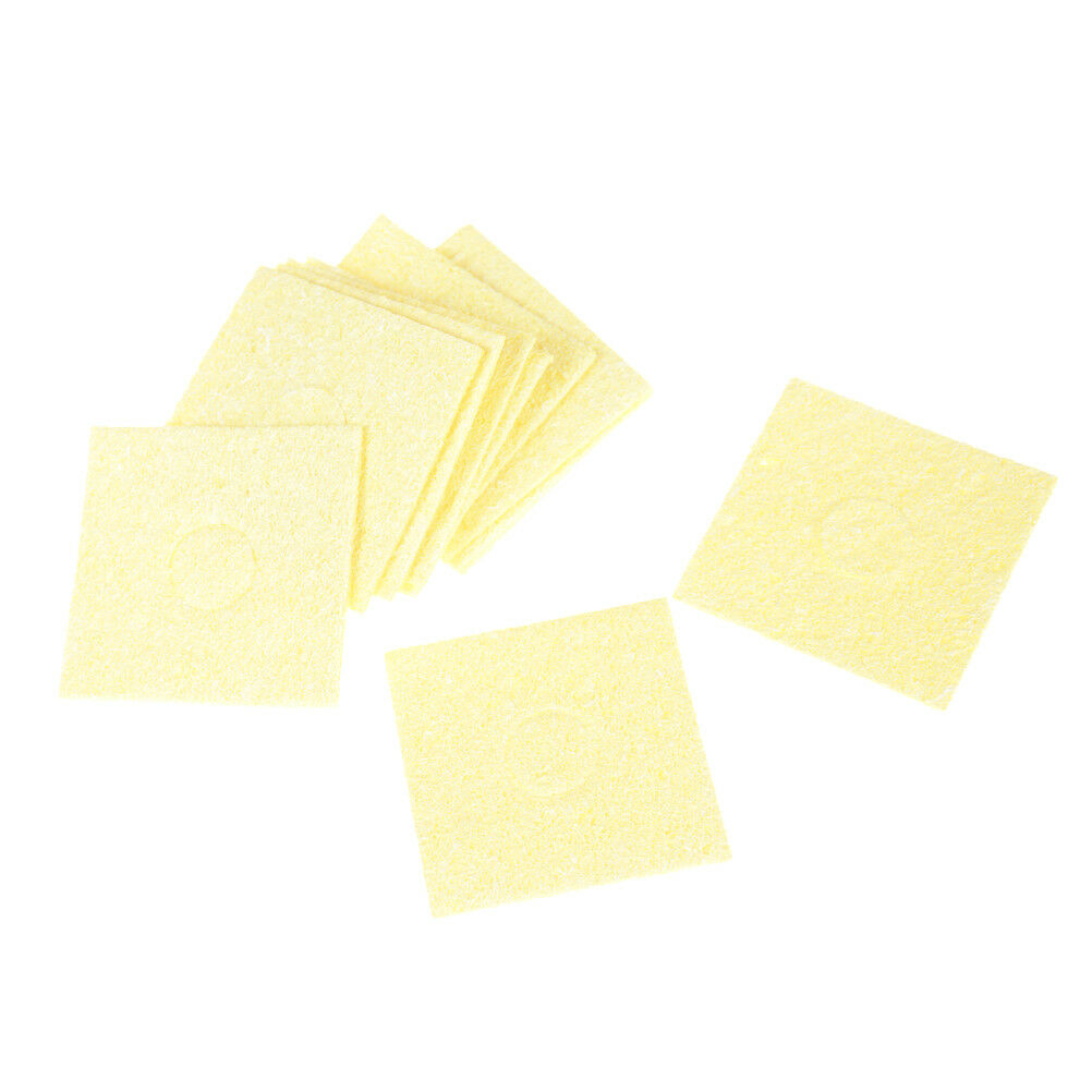 10Pcs Soldering Iron Yellow Cleaning Sponge Cleaner for Electric Welding 6*6 Rf
