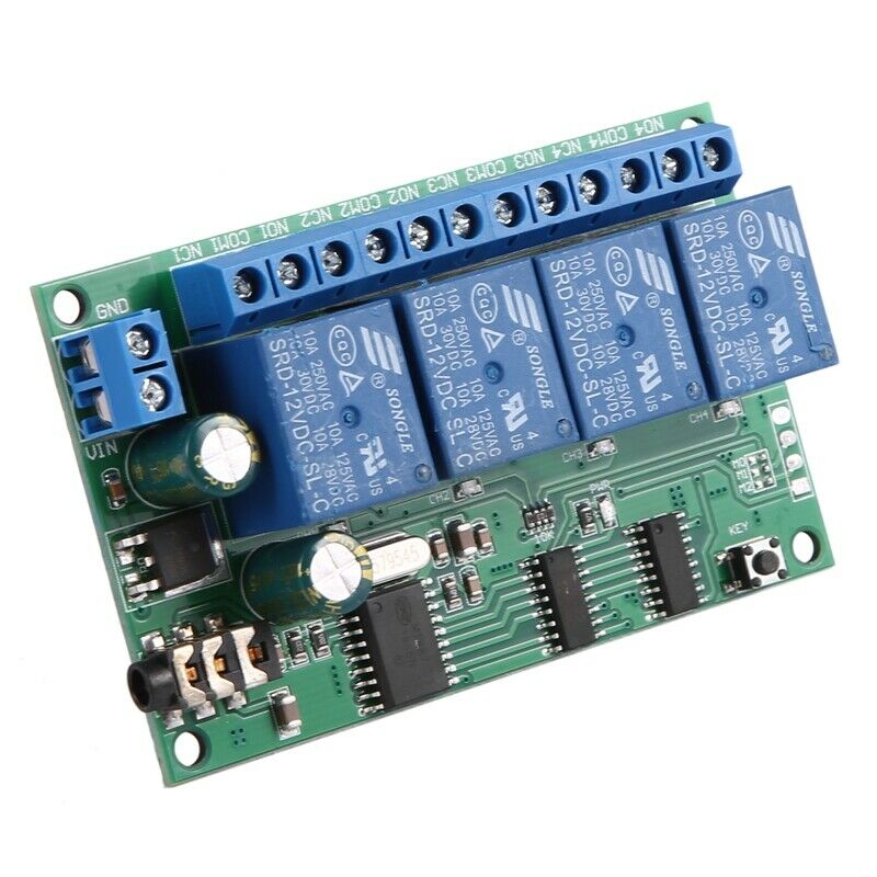 AD22B04 4 CH DTMF MT8870 Audio Decoder Smart Home Relay Controller Voice PhoneY8
